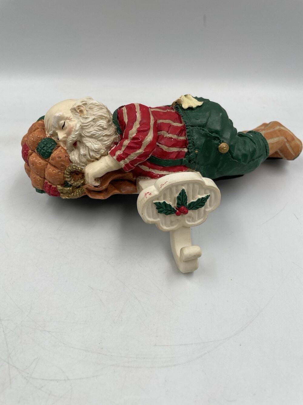 SANTA Sleeping Stocking Holder Hanger w/Box 6.75"L House of Lloyds Christmas